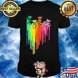 Dacing Bear Grateful Dead Rainbow Shirt