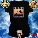 Dogs Solve Most Of My Problems Pickleball Solves The Rest Vintage Shirt Ladies tee