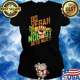 Go Vegan And Nobody Gets Hurt Carrot Shirt Ladies tee