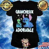 Grincheux Mais Adorable Stitch Shirt Ladies tee