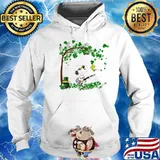 Happy Snoopy and Woodstock St Patricks Day tree Hoodie