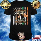 Hello Darkness My Old Friend I've Come To Drink With You Again American Flag Shirt