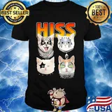 Hiss Cats Kittens Kiss Rock Shirt