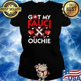 I Got My Fauci Ouchie Heartbeat With Vaccine Ladies tee