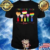 I Promise To Teach Love Heart Flags Lgbt Shirt