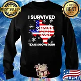I survived snovid 2021 Texas snowstorm American flag Sweater