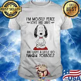 I’m Mosity Peace Love And Light And Light A Little Go Yourself Snoopy Shirt