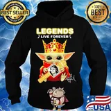 Legends Live Forerver Jackson Men Baby Yoda Queen Shirt Hoodie
