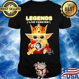 Legends Live Forerver Jackson Men Baby Yoda Queen Shirt