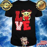 Love Baby Yoda Star Wars Heart Valentine Day Shirt