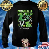Masked And Vaccinated Love Irish Shirt Sweater