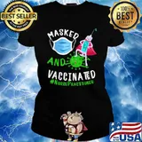 Masked And Vaccinated Nurse Practitioner NP Ladies tee