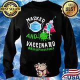 Masked And Vaccinated Nurse Practitioner NP Sweater