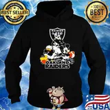 Mickey Mouse Donald Duck And Goofy With Oakland Raiders Sport shirt