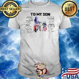 Motorcycle Dad To My Son Love You Colors Shirt
