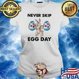 Never Skip Egg Day Rabbit Weight Lifting Shirt Ladies tee