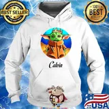 Personalized baby yoda calvin Hoodie