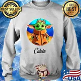 Personalized baby yoda calvin Sweater