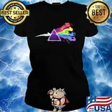 Pink Floyd Rainbow Pokemon Shirt Ladies tee