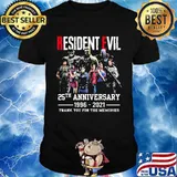 Resident Evil 25th Anniversary 1996 2021 Thank You For The Memories Shirt