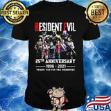 Resident Evil 25th Anniversary 1996 2021 Thank You For The Memories Shirt