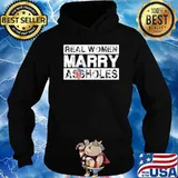 Skull American flag real woman Marry Assholes shirt