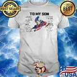 Snowmobile Dad To My Son Love You Colors Shirt