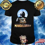 Star Wars The Mandalorian Baby Yoda Orange Shirt