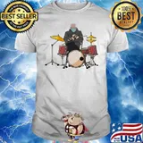 Teacher Life Old Man Wear Mask Covid 19 Drumming Shirt