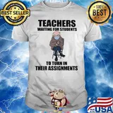 Teachers Waiting For Students To Turn In Their Assignments Old Man Wear Mask Covid 19 Shirt