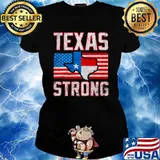 texas strong american flag Ladies tee