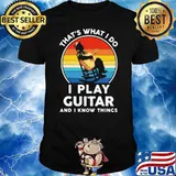 That’s What I Do I Play Guitar And Know Things Sunset Vintage Shirt