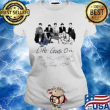 The Bts Boys Music Band Life Goes On Signatures Ladies tee
