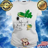The Snoopy And Woodstock Happy St Patrick’s Day 2021 Ladies tee