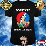 Together More Or Less In Line Charlie Brown And Snoopy Bear Grateful Dead Shirt