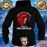 Tribal Native American Born To Be Free And Wild Sunset shirt