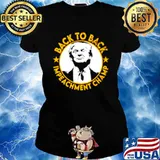 Trump Back To Back Impeachment Champ Retro Ladies tee