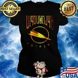 Upside Down Plane Ocean Blue Ladies tee