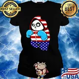 USA United States Boxing Panda Bear Ladies tee