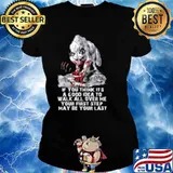 Wolf If You Think It’s A Good Idea To Walk All Over Me Your First Step May Be Your Last Ladies tee