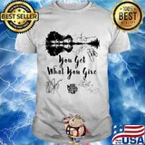 You Get What You Give Brown Band Guitar Shirt
