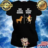 Your regular grandma horse my french mamie unicorn Ladies tee