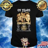 09 Years 2012 2021 Chicago Fire Thank You For The Memories Signature Shirt