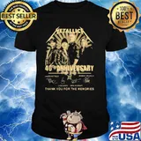 Metallic 40th Anniversary 1981 2021 Thank You For The Memories Shirt
