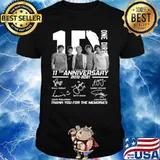 1D one Direction 11th anniversary 2010 2021 signatures thank you for the memories shirt