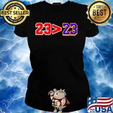 23 Greater Than 23 Jordan Better Than Lebron Ladies tee