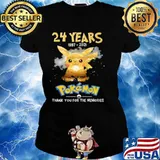 24 Years Of Pokemon 1997 2021 Thank You For The Memories Shirt Ladies tee