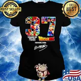 37th Years of Dragon Ball 1984 2021 signature Ladies tee