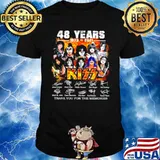 48 Years 1973 2021 Kiss Thank You For The Memories Signatures Shirt
