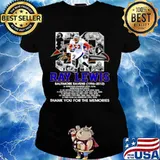 52 Ray Lewis Baltimore Ravens 1996 2012 Signatures Thanks For The Memories Ladies tee